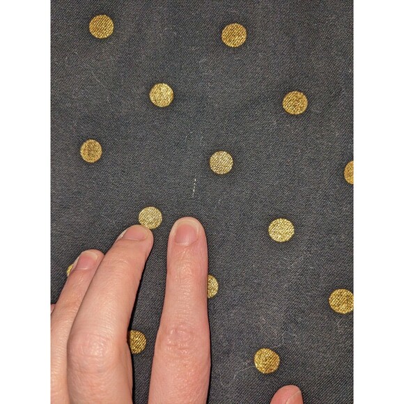 Old Navy Pants 26 Women's Black Polka Dot High Rise Striped Leg Pixie Workwear - Picture 7 of 7